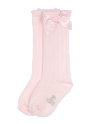 Kniekous met strik - oud-roze - Gymp