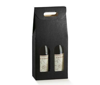 Luxe kartonnen geschenkverpakking 2 Flessen