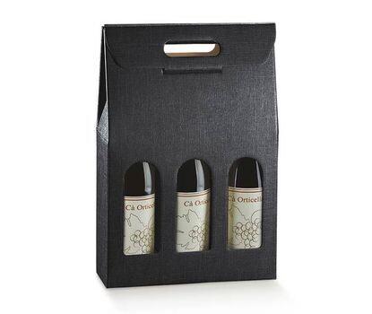 Luxe kartonnen geschenkverpakking 3 Flessen