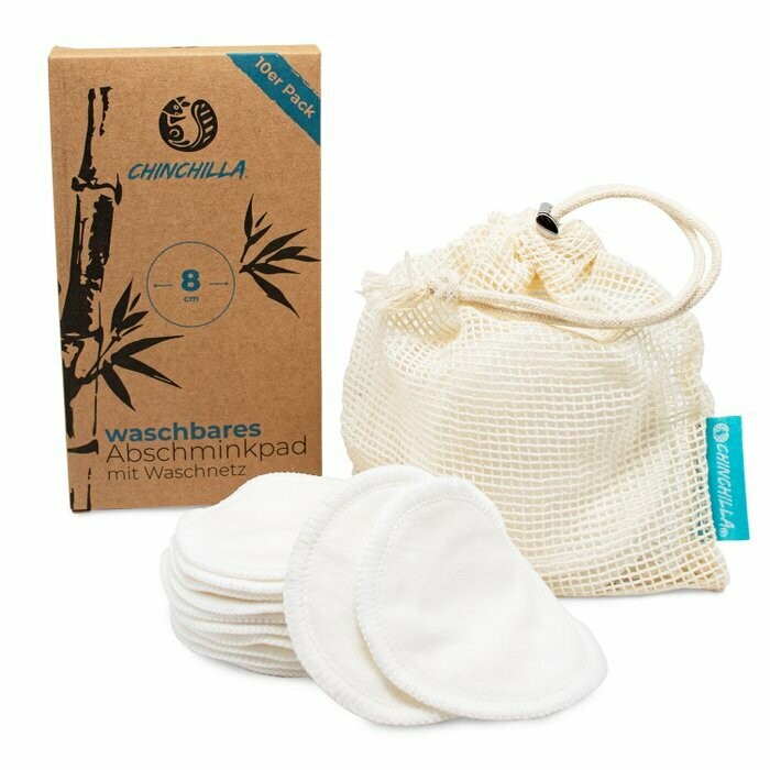 10 wasbare make-up pads  | Bamboe INCL. Waszak