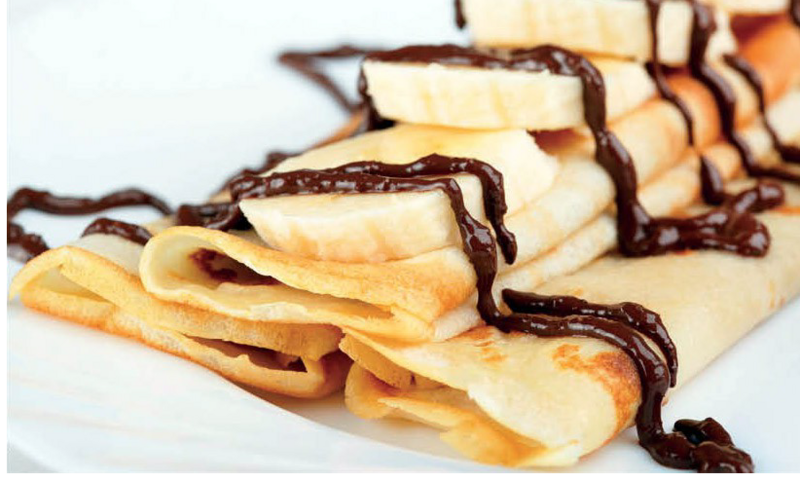 Eiwitrijke pannenkoek met banaan en chocolade (5zakjes)