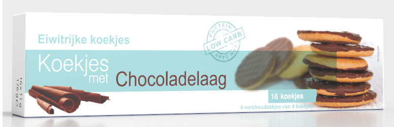 Koekje met Chocoladelaag (16 stuks)