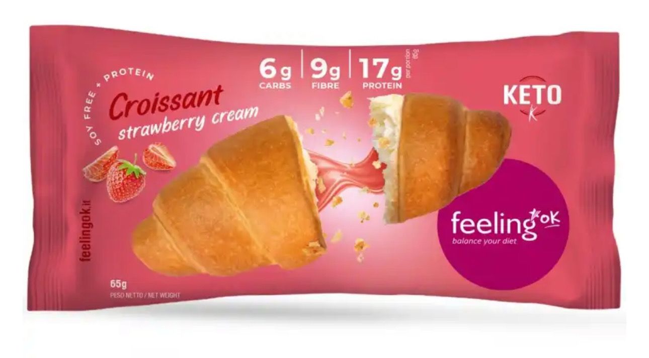 Croissant met 🍓 aardbeiencreme