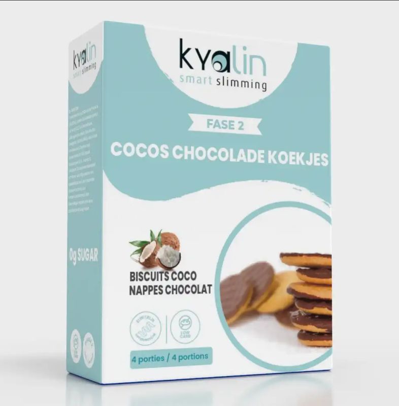 Kokos koekjes met chocoladelaag