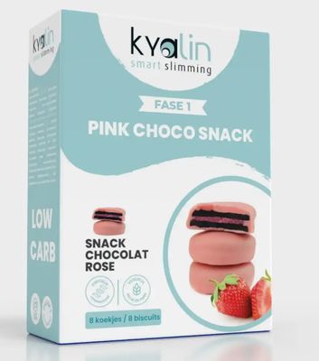 Low carb snack - Pink choco snack - Aardbei