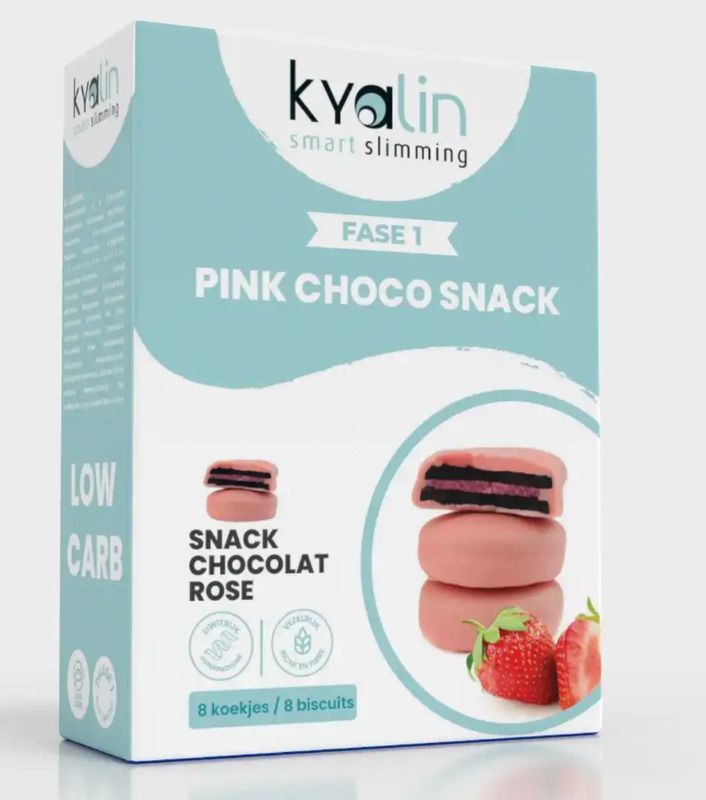 Low carb snack - Pink choco snack - Aardbei