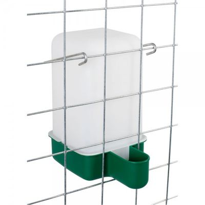 Drinkbak kooimodel, 1L groen incl. beugel