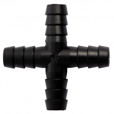 Kruisstuk 10x10x10x10 mm ABS zwart
