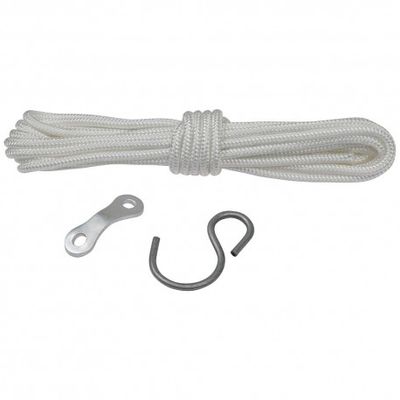 Polyester ophangkoord  350cm, set met haak en hoogtesteller