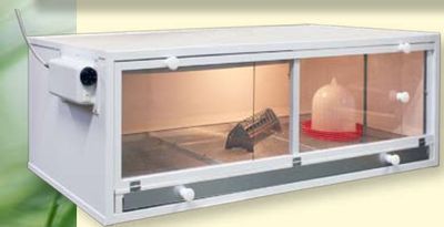Kuikenopfokbox kunststof, met eenvoudige thermostaat, 60-70 kuikens, 103x50x40cm