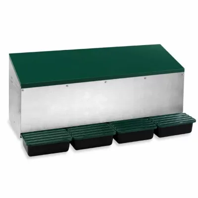 uitwendig legnest metaal 4-vaks