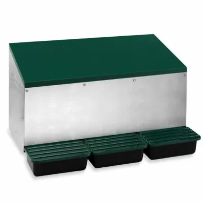 uitwendig legnest metaal 3-vaks