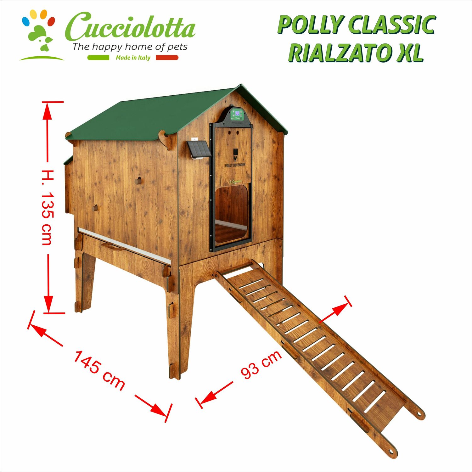 Cucciolotta Kippenhok Classic XL Verhoogd