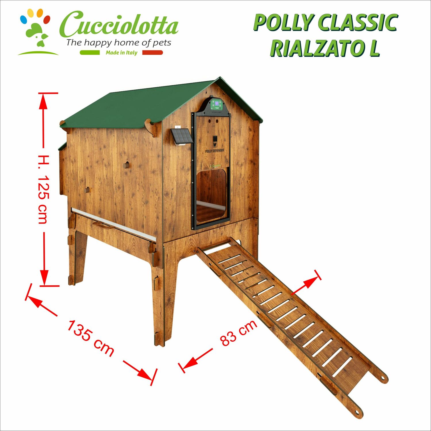 Cucciolotta Kippenhok Verhoogd Classic L