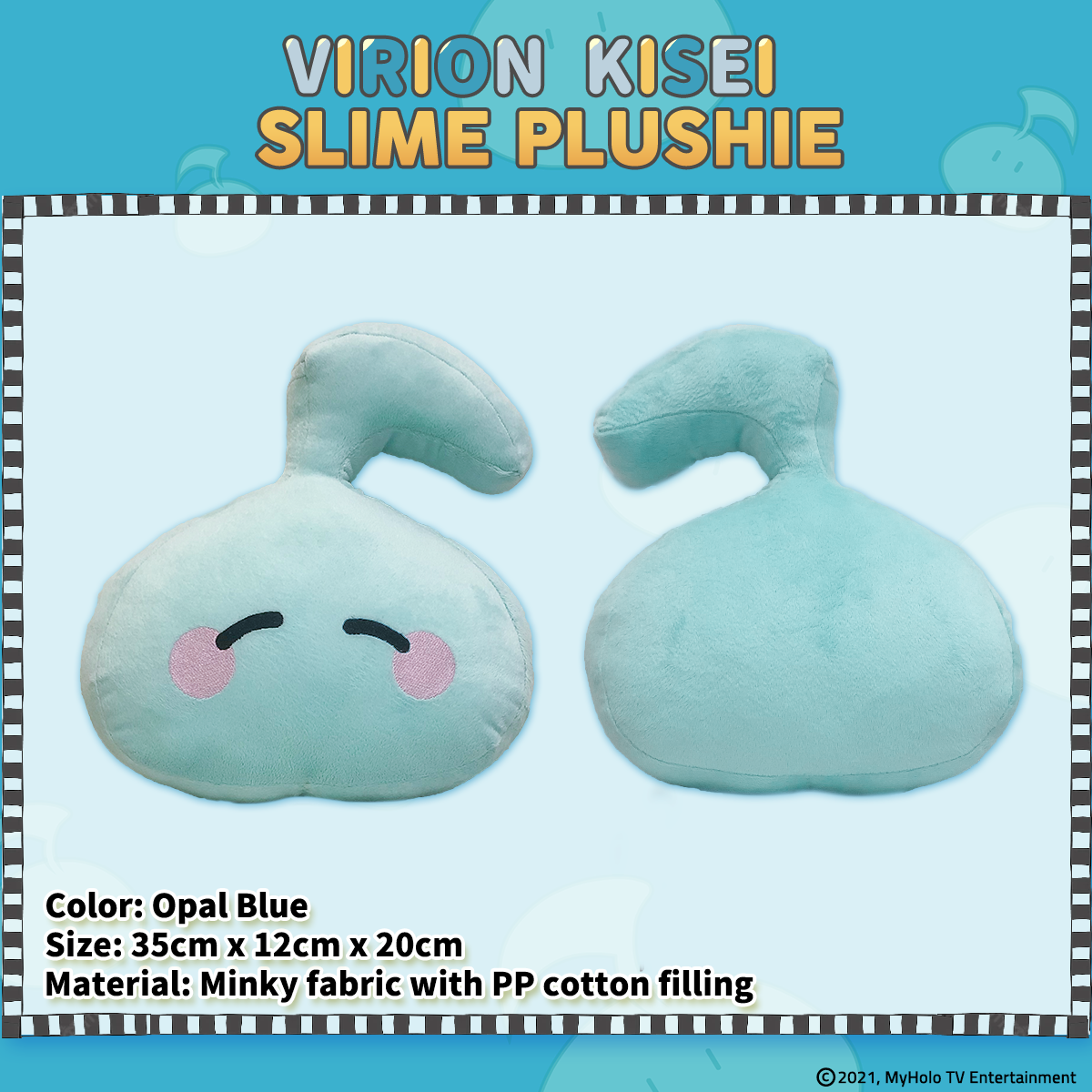 Virion Kisei Slime Plushie (Opal Blue) - Limited Edition