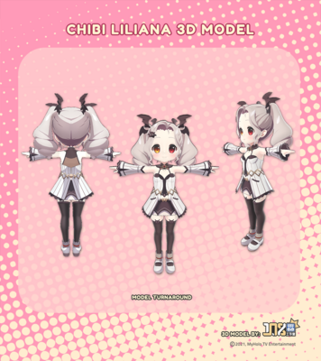 Liliana Vampaia - 3D Kid version (FBX & VRM)