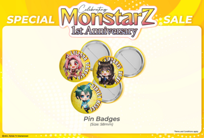 [PRE-ORDER] MonstarZ 1 Year Anniversary Fullset (Pin Badges)