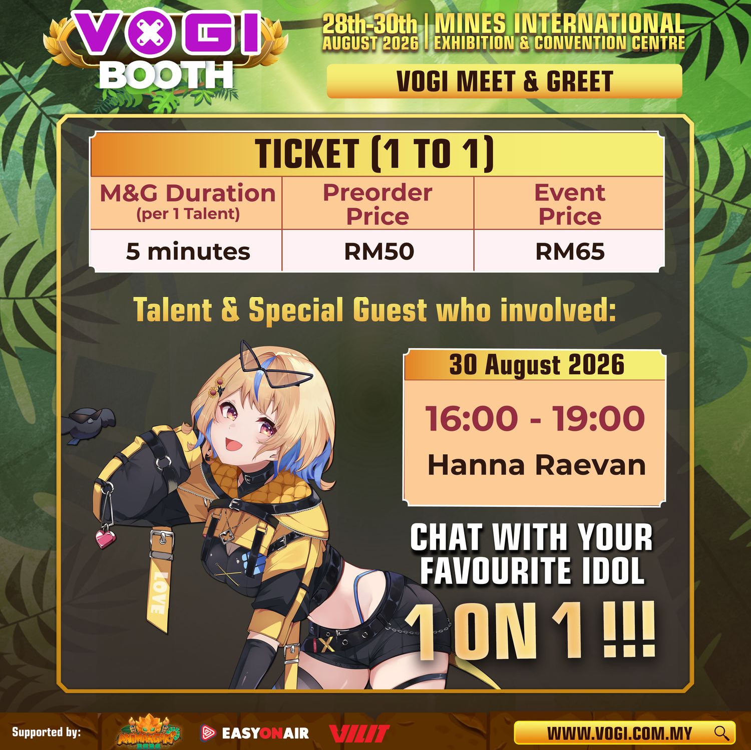 [Pre-Order until 28 August 2026] VOGI AMG 2026- 1 to 1 (Virtual Session with Hanna Raevan) - 30 August 2026, Sunday