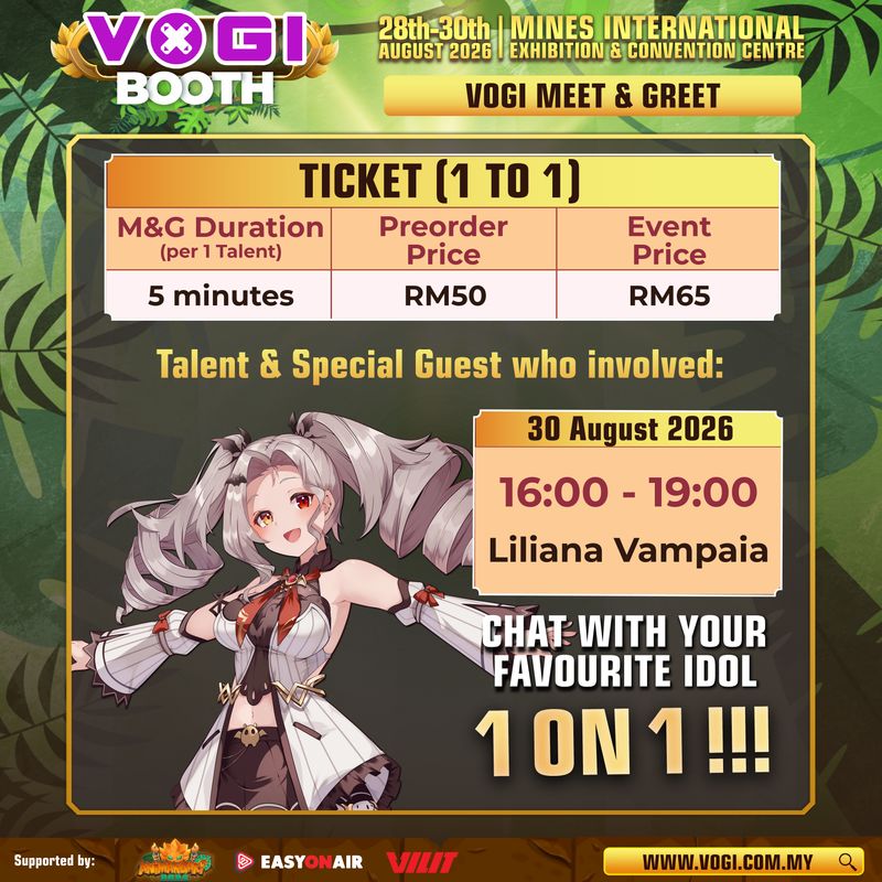 [Pre-Order until 28 August 2026] VOGI AMG 2026- 1 to 1 (Virtual Session with Liliana Vampaia) - 30 August 2026, Sunday
