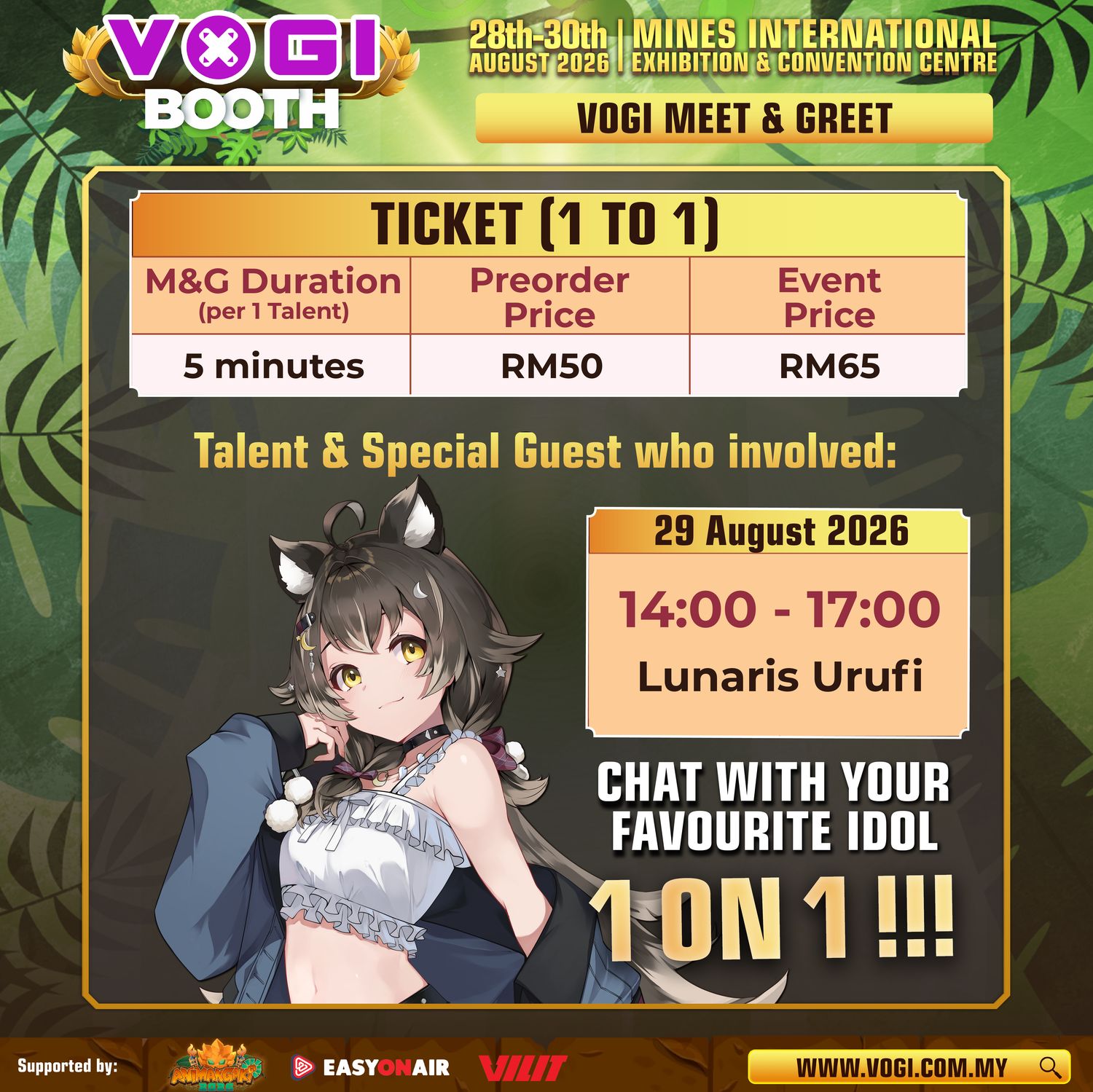 [Pre-Order until 28 August 2026] VOGI AMG 2026- 1 to 1 (Virtual Session with Lunaris Urufi) - 29 August 2026, Saturday