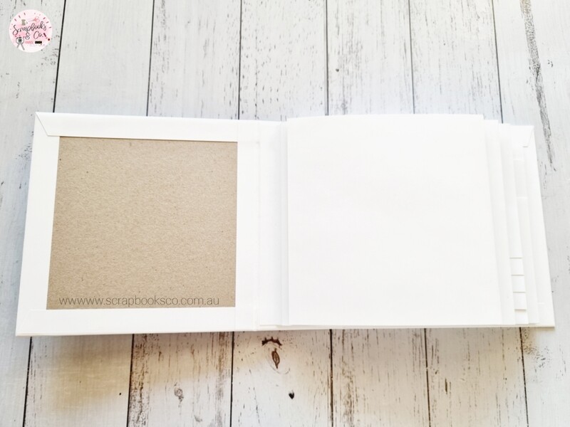 6.5&quot; x 6.5&quot; Blank White Mini Album
