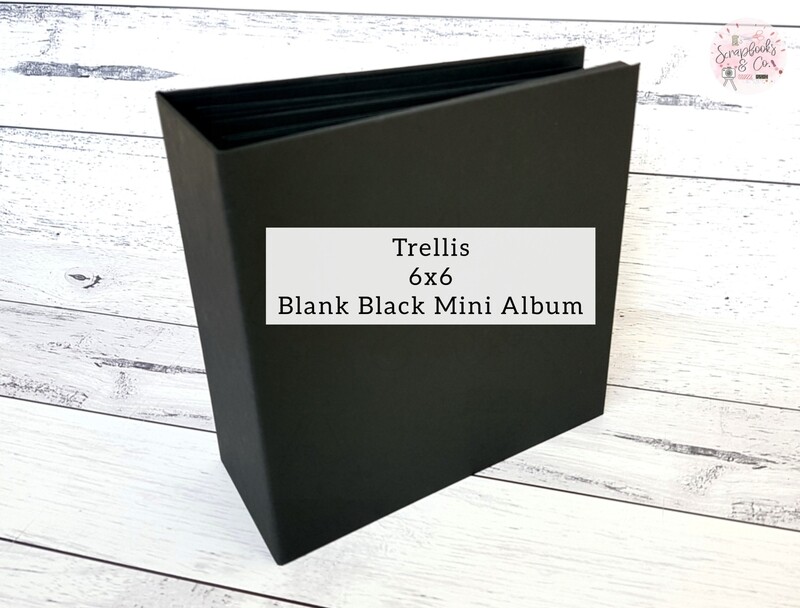 Trellis 6x6 Blank Black Mini Album
