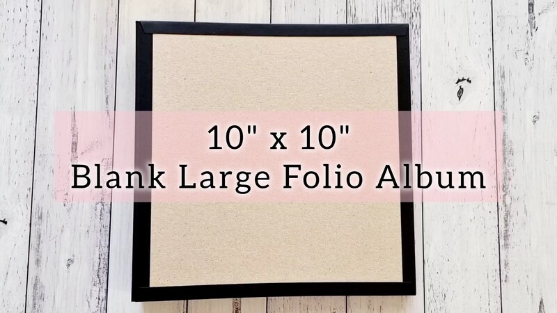 10&quot; x 10&quot; Blank Black Large Folio Album