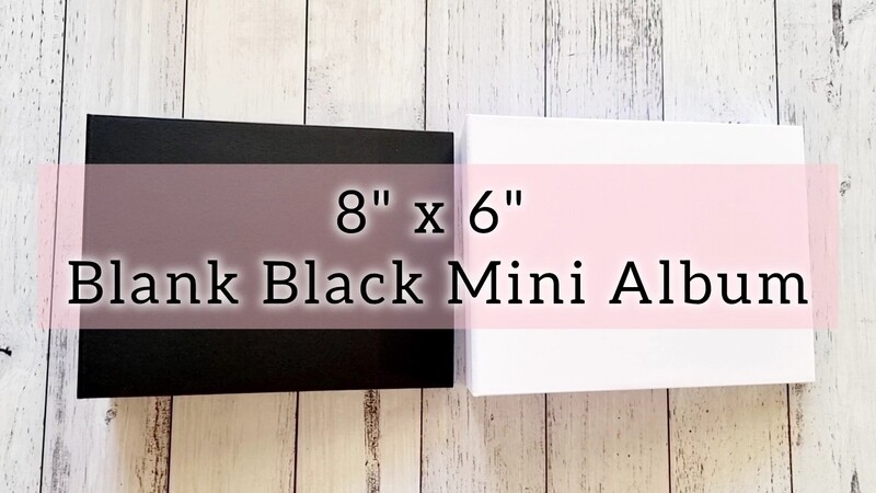 8&quot; x 6&quot; Landscape Blank Black Mini Album