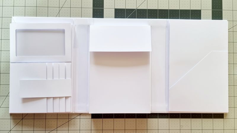 Blank White Photo Holder Trifold Album Base