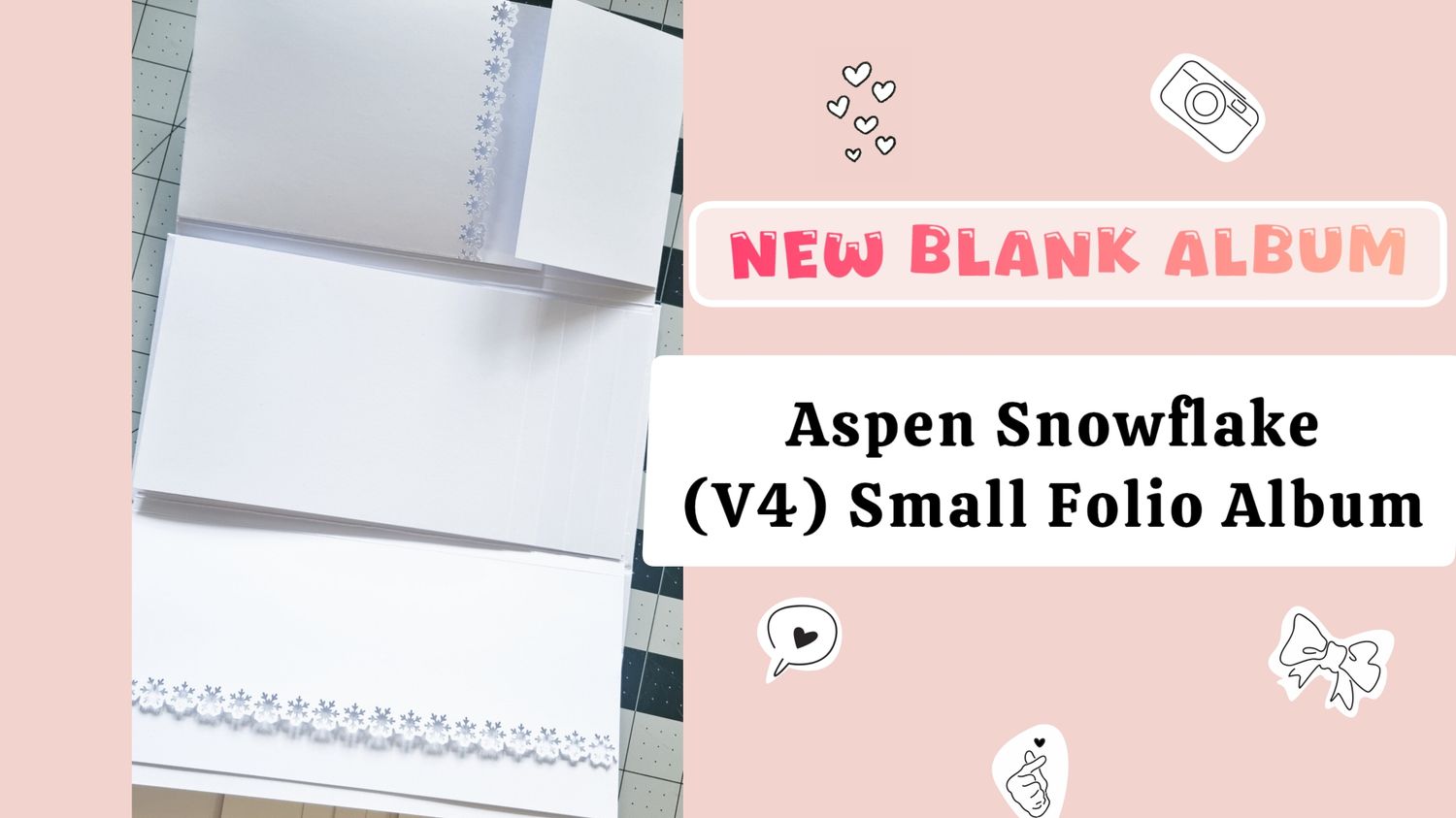 Aspen Snowflake (V4) Blank White Small Folio Album