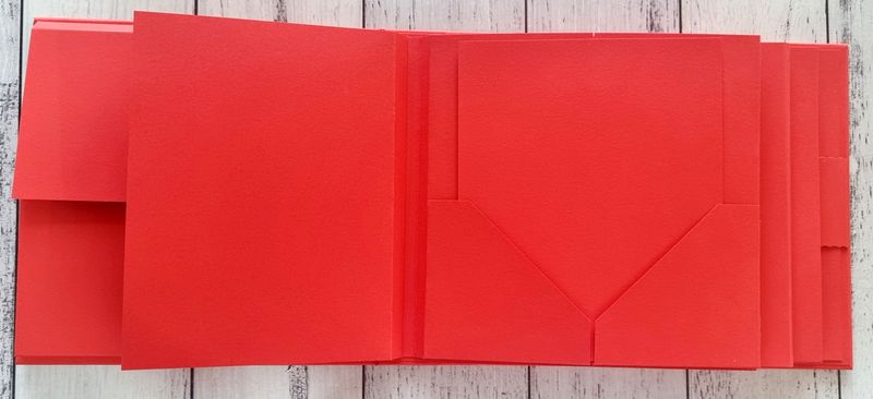 Poinsettia Blank Red 6x6 Mini Album