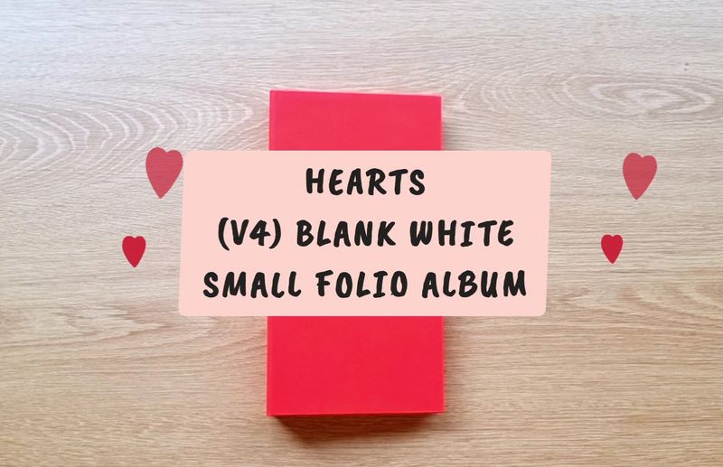 Hearts (V4) Blank Red Small Folio Album