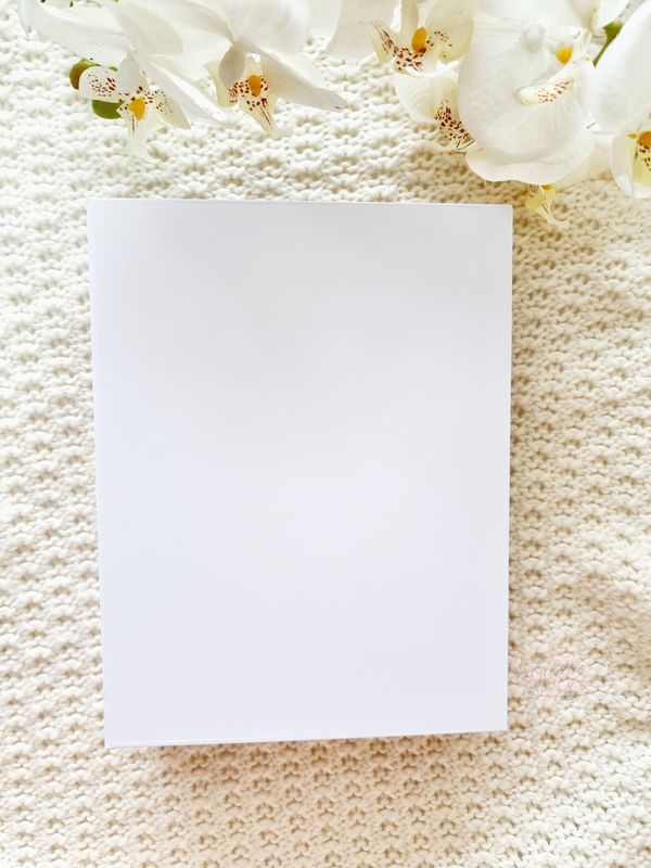 8 1/4&quot; x 6 1/4&quot; Blank White Mini Album