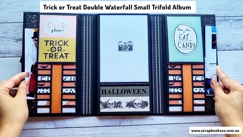 Trick or Treat Double Waterfall Small Trifold Album Trick or Treat Double Waterfall Small Trifold Album