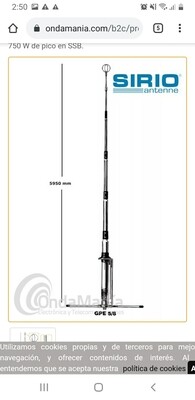 Antena Sirio GPE 27 5/8