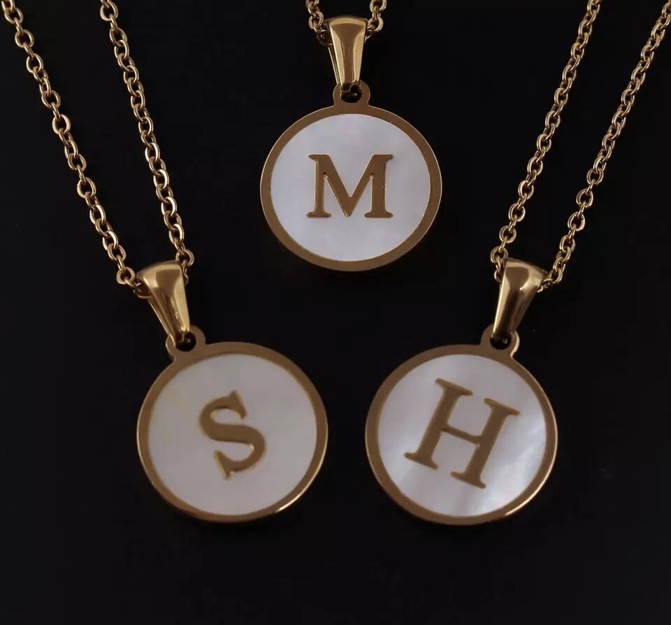 Initial Letter Shell Pendant