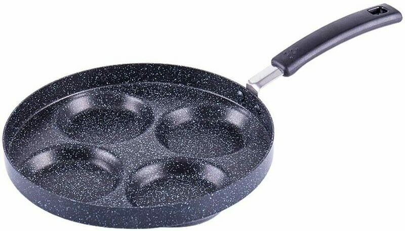 Aluminum 4-Cup Egg Frying Pan, Non Stick Egg Cooker Pan