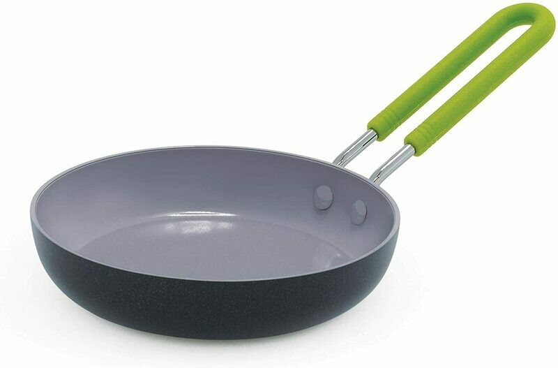 Mini Healthy Ceramic Nonstick, Round Egg Pan, 5&quot;, Gray