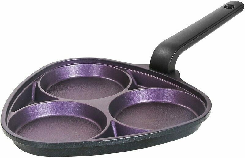 Nonstick&quot;Tri-Egg Pan&quot;, Swedish Pancake, Plett Pan Cookware. Great For Multiple Eggs. INDUCTION COMPATIBLE