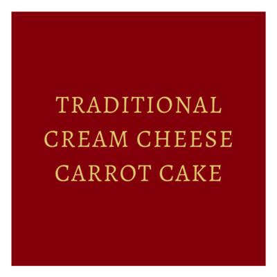 Traditional Cream Cheese Carrot Cake