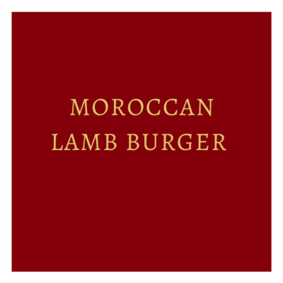 Moroccan Lamb Burger