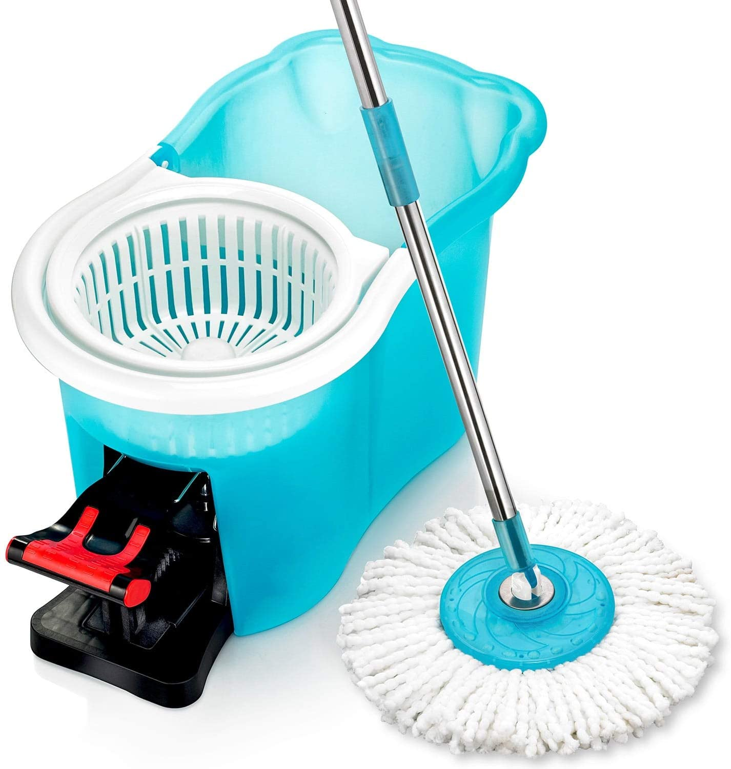 Spin Mop Home Cleaning System by , Floor Mop with Bucket Hardwood Floor Cleaner