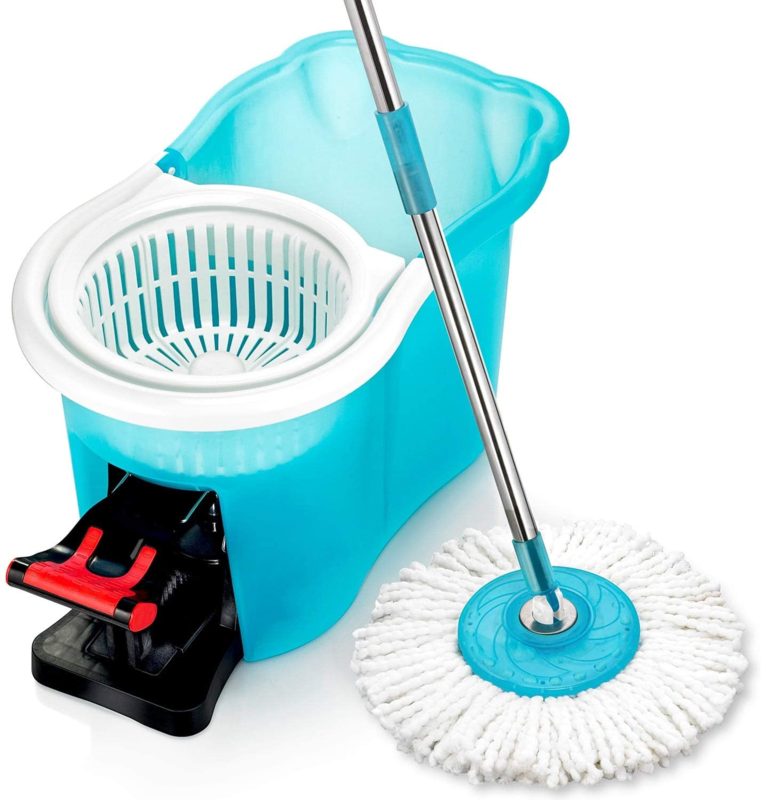 Spin Mop Home Cleaning System by , Floor Mop with Bucket Hardwood Floor Cleaner