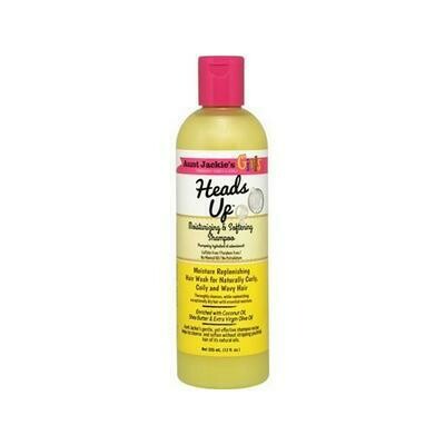 Aunt Jackie's Kids Heads Up Moisturizing & Softening Shampoo - Shampoing hydratant riche en Noix coco, beurre de karité et huile d'olive 355 ml