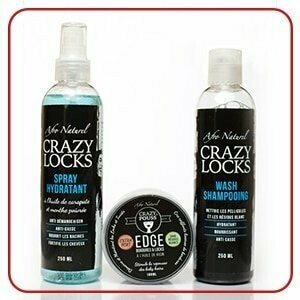 Pack Crazy Locks Sampoing – Spray Hydratant – Edge Controle