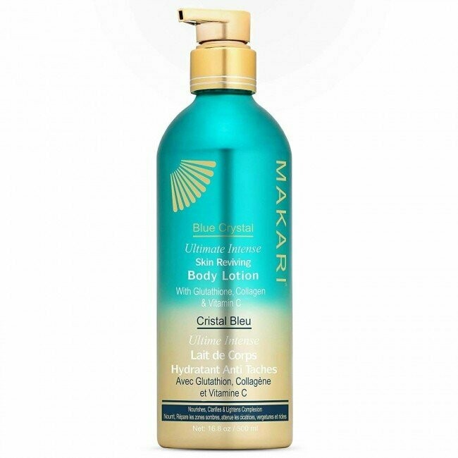 lait de corps au glutathion makari cristal bleu