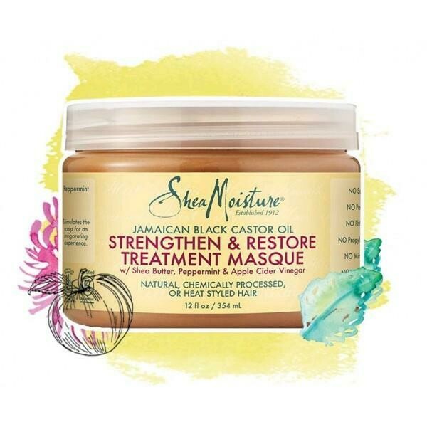 Shea Moisture Jamaican Black Castor Oil Grow & Restore Masque - Masque Accélération Pousse à l'Huile de Ricin