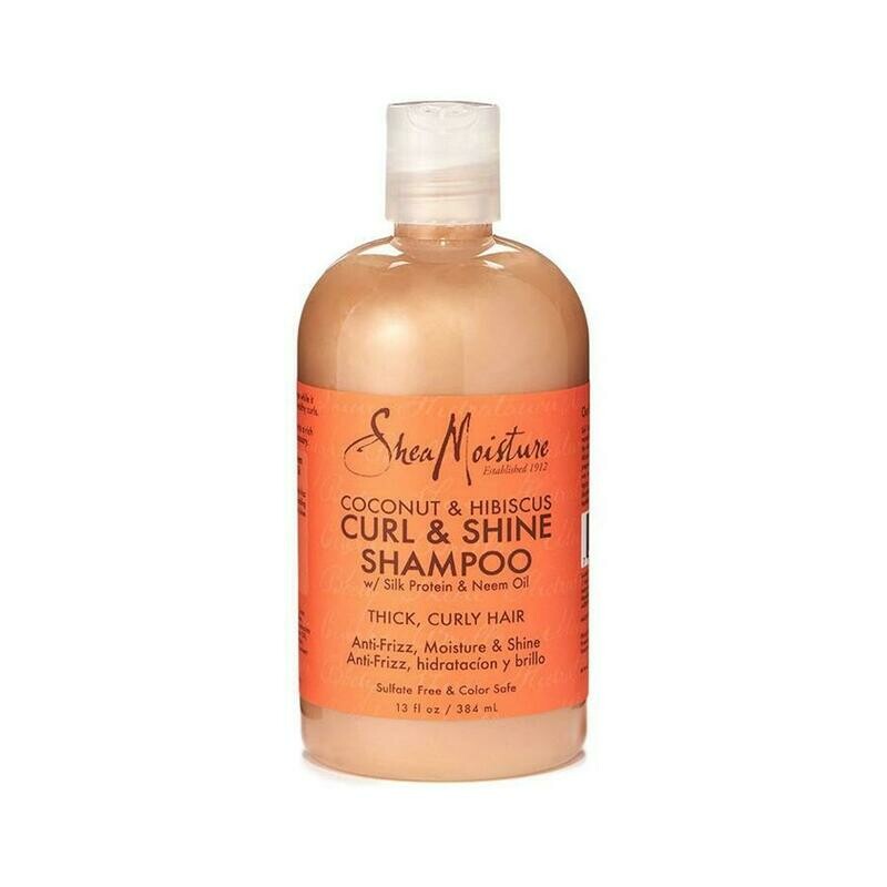 Shea Moisture Coconut & Hibiscus Curl & Shine Shampoo - Shampoing Hydratant Et Démêlant Coco