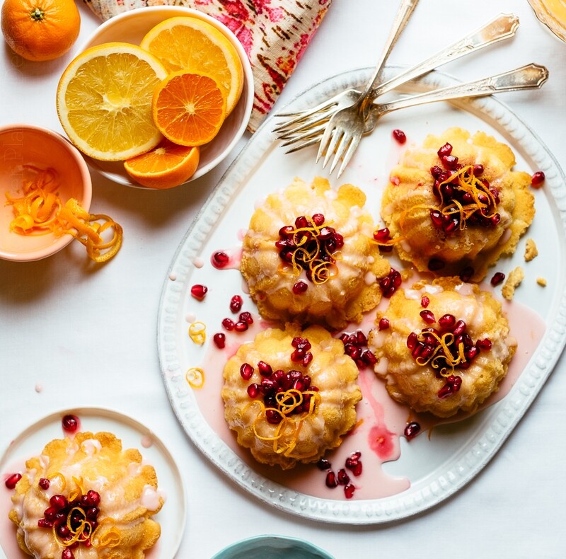 Mini Orange Bundt Cakes