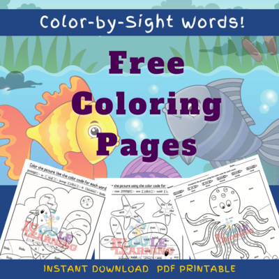 Color-By-Sight Words (Downloadable Coloring Pages)